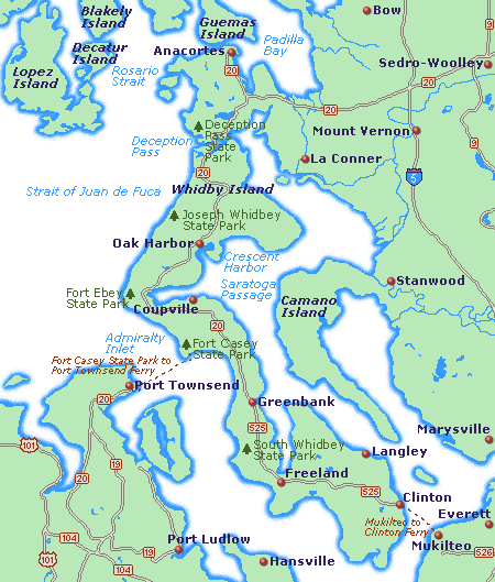 Whidbey Island map