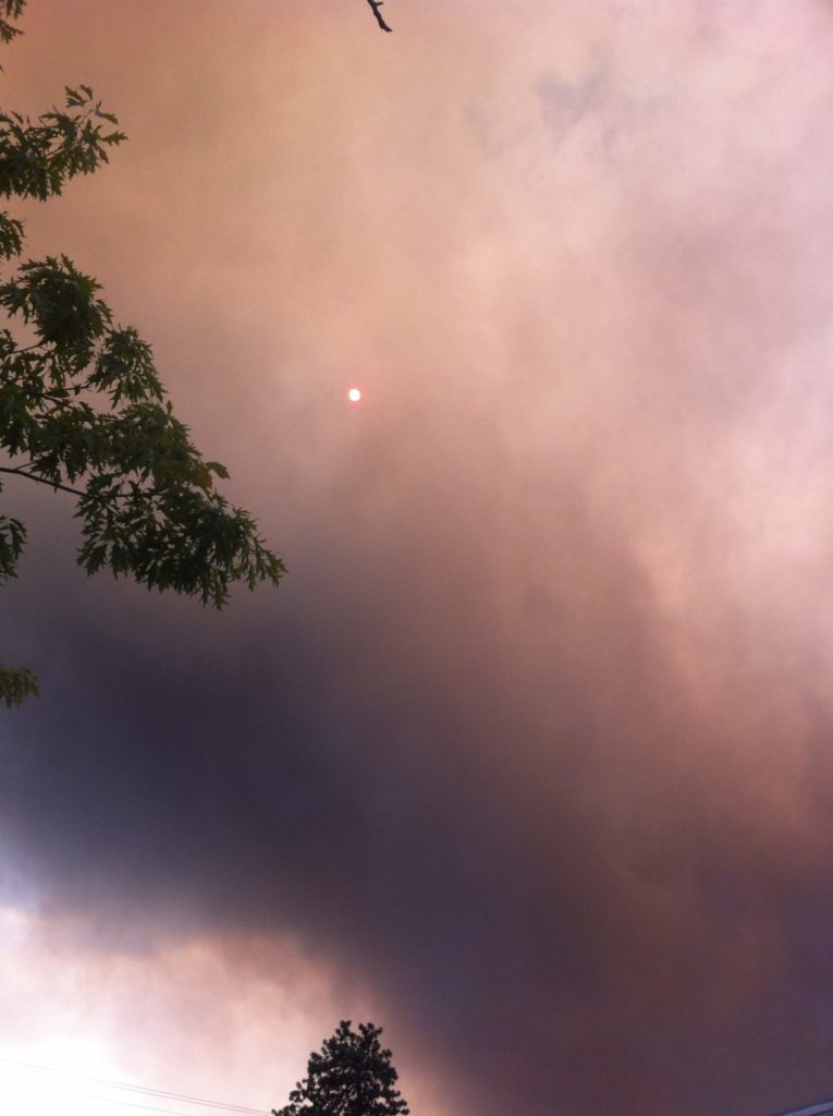 Forest fire in Bend, Oregon