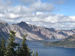 A spectacular view of Crater Lake, Oregon.