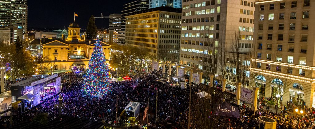 Pioneer Courthouse Square Christmas Tree