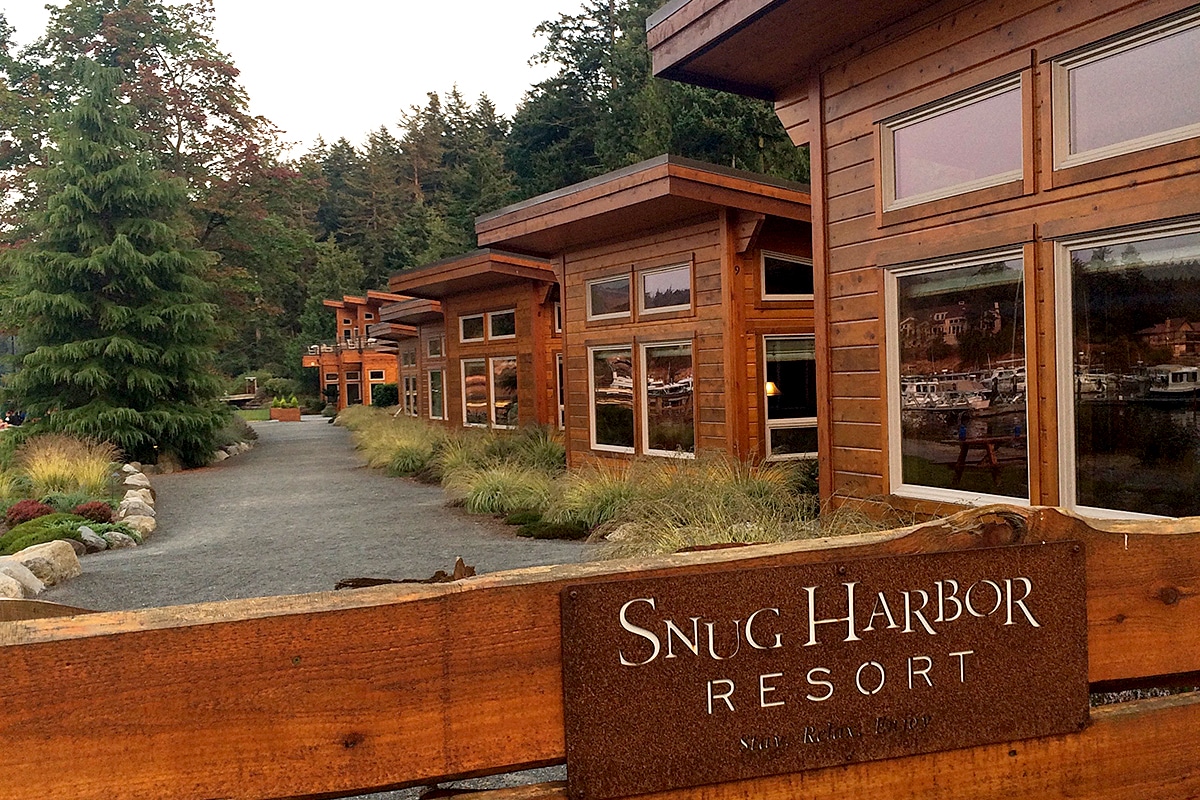 Outside Snug Harbor Resort, Washington State