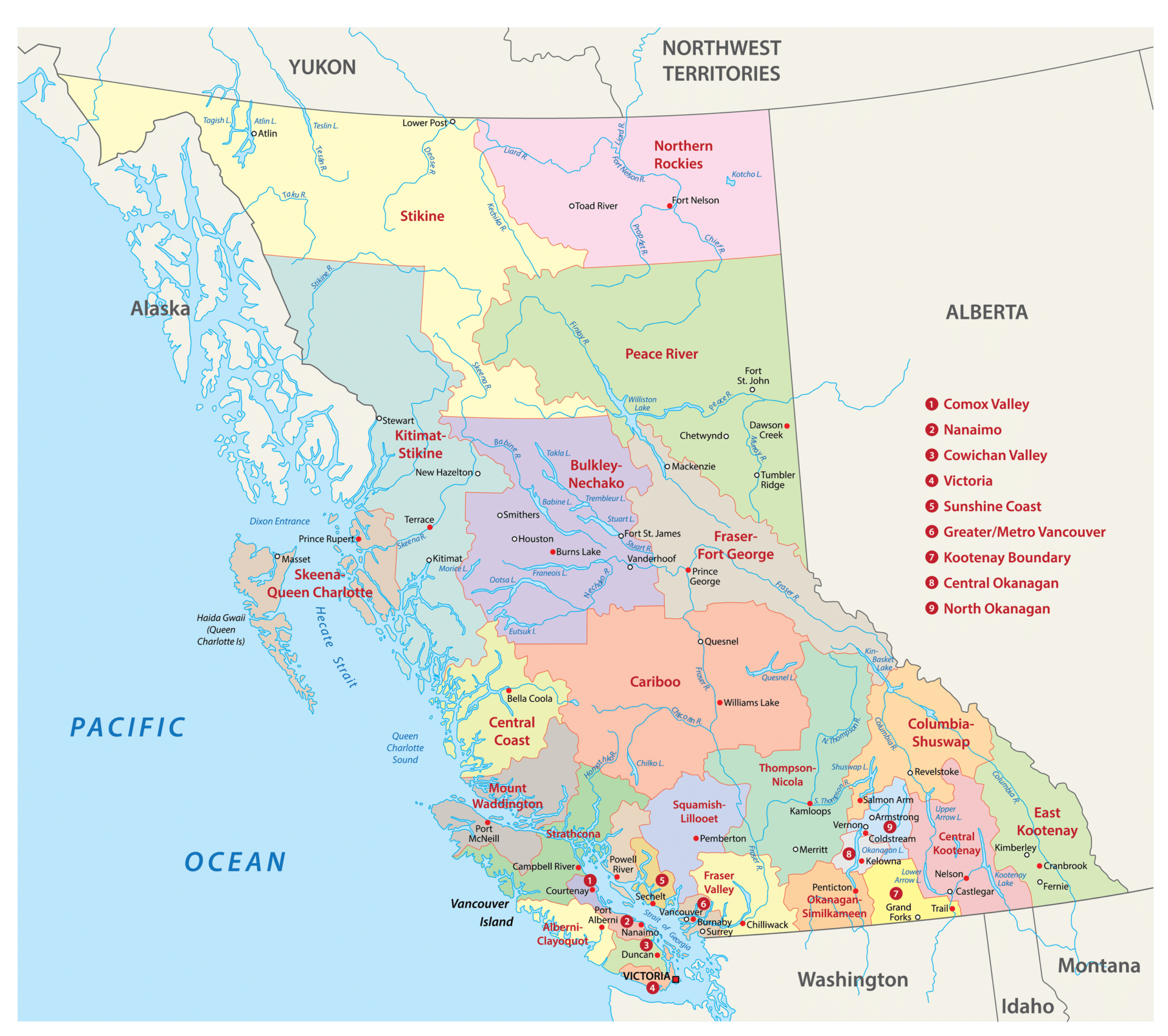 B.C. Map