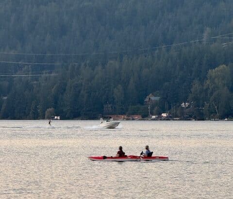 Kayakers on Lake Whatcom in Bellingham