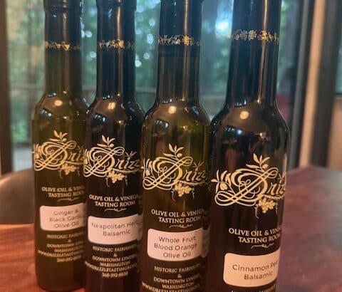 Our Olive Oil and Basalmic vinegar selection.