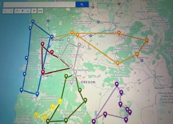 Map of Oregon Road Trips