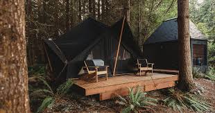 A luxury tent at Menizei in Washington State.