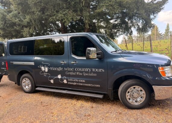 The tour van at Triangle Wine Country Tours.